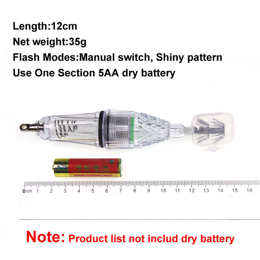 1pc 12cm 17cm 5AA Battery LED  - مراجعة Fishing Boat Navigation Light وسعره