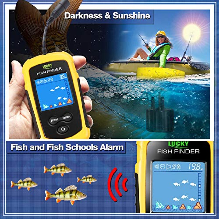 Kayak Portable Fish Depth Find - مراجعة Fishing Boat Depth Finder وسعره