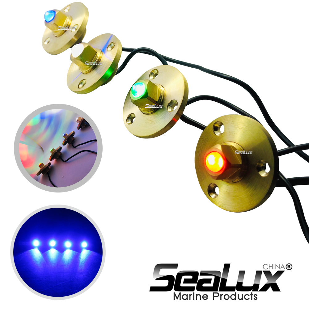 Sealux Brass drain plug LED li - مراجعة Fishing Boat Navigation Light وسعره