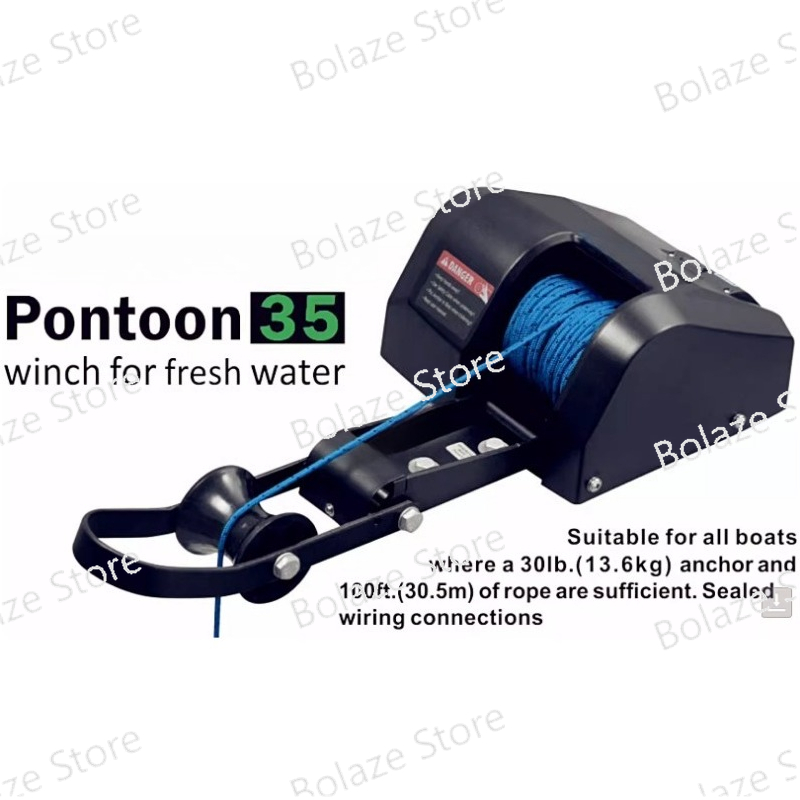 Marine Electric Windlass Saltw - مراجعة Fishing Boat Anchor Winch وسعره