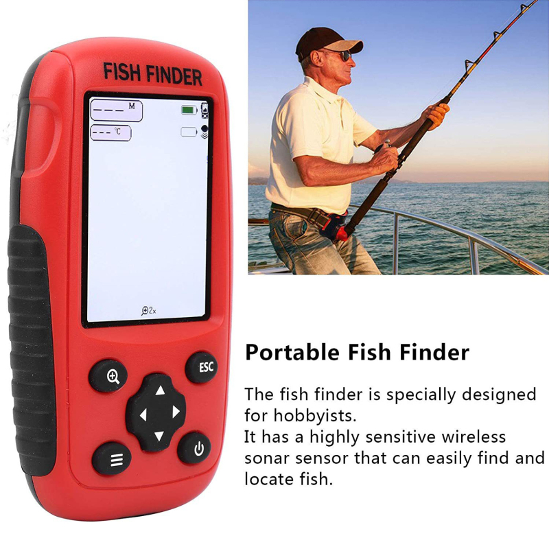 Fish finder wireless Wireless  - مراجعة Fishing Boat Depth Finder وسعره