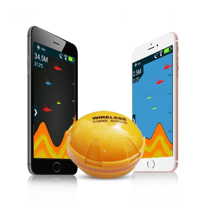 Portable Wireless blue and too - مراجعة Fishing Boat Depth Finder وسعره