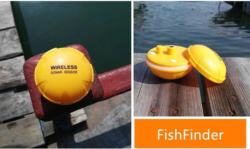 Portable Wireless blue and too - مراجعة Fishing Boat Depth Finder وسعره