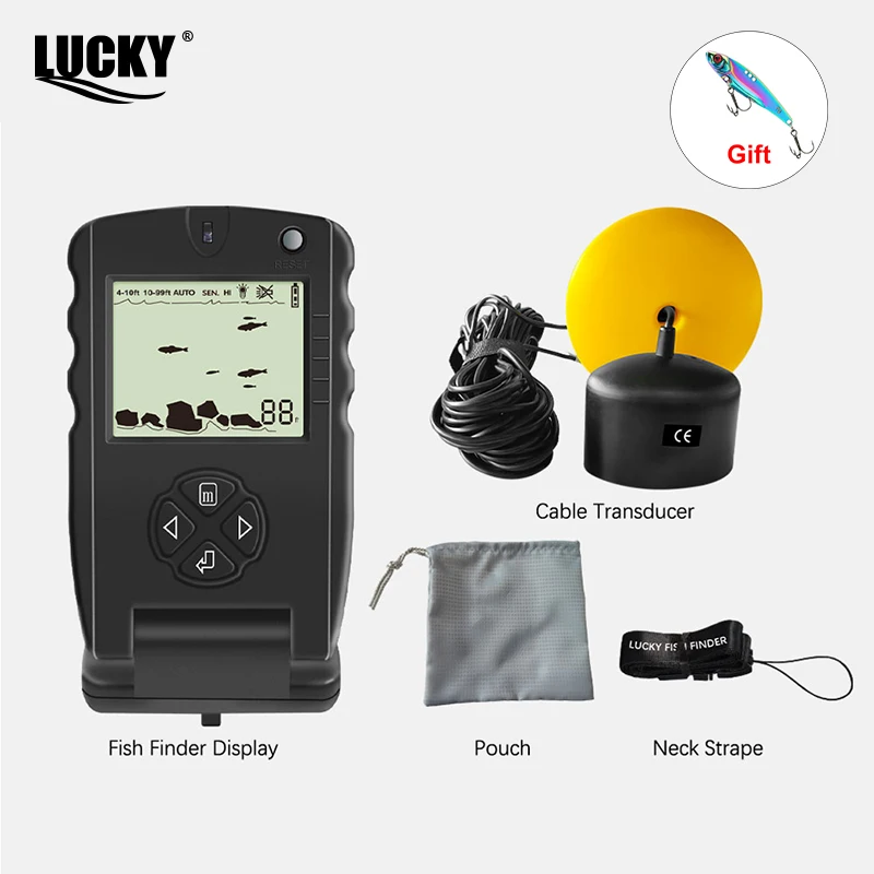 LUCKY FF717 Portable Fish Find - مراجعة Fishing Boat Depth Finder وسعره