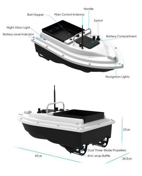 New 12V High Speed Carp Fishin - مراجعة Fishing Boat Gps وسعره