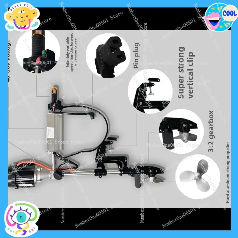 12V 24V 48V 60V 72V Brushless  - مراجعة Fishing Boat Outboard Motor وسعره