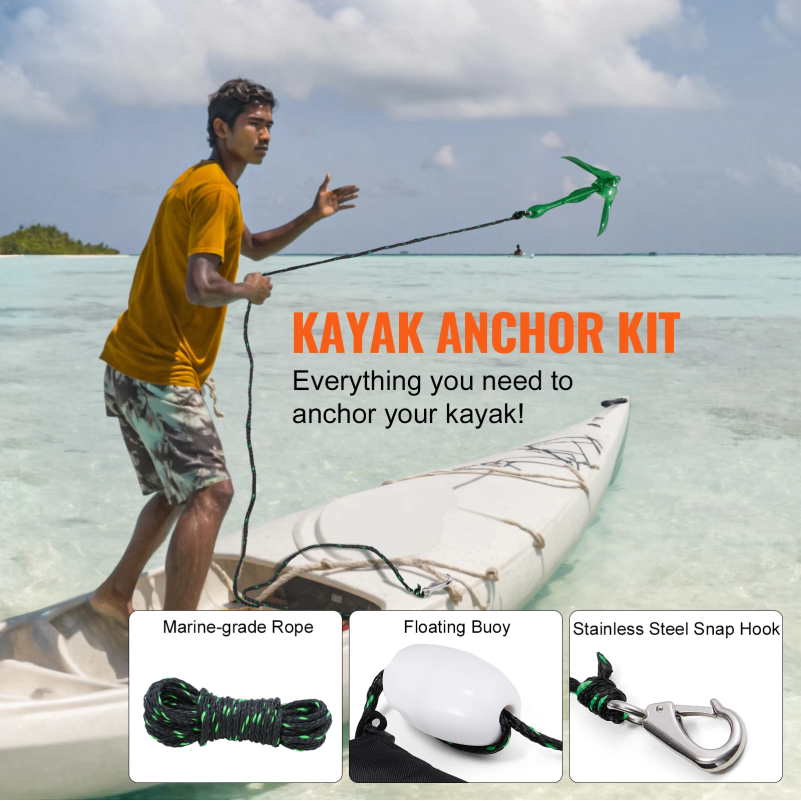 Kayak Anchor Kit 3.5 lb Paddle - مراجعة Fishing Boat Anchor وسعره