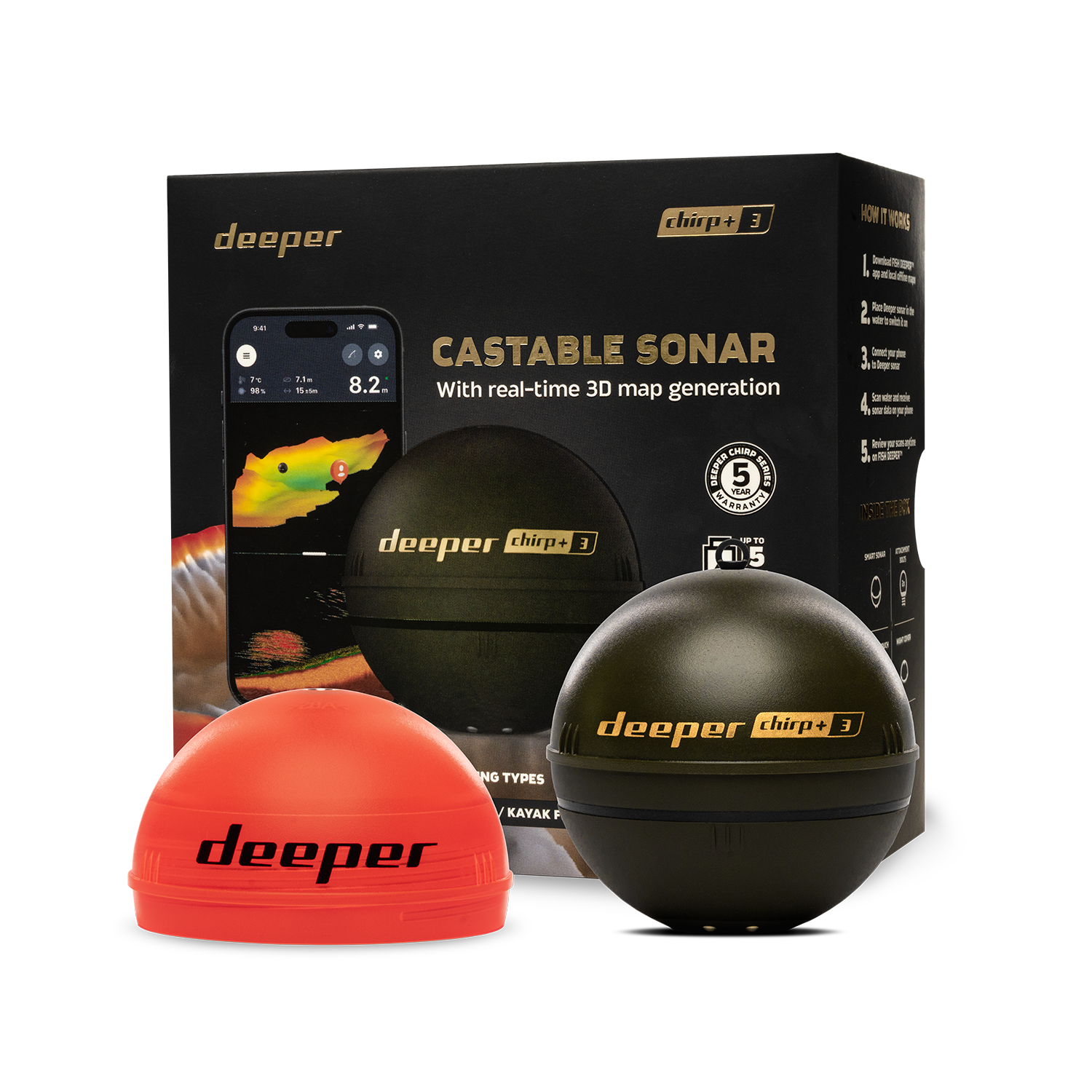 Deeper Smart Sonar Chirp+3 Fis - مراجعة Fishing Boat Gps وسعره