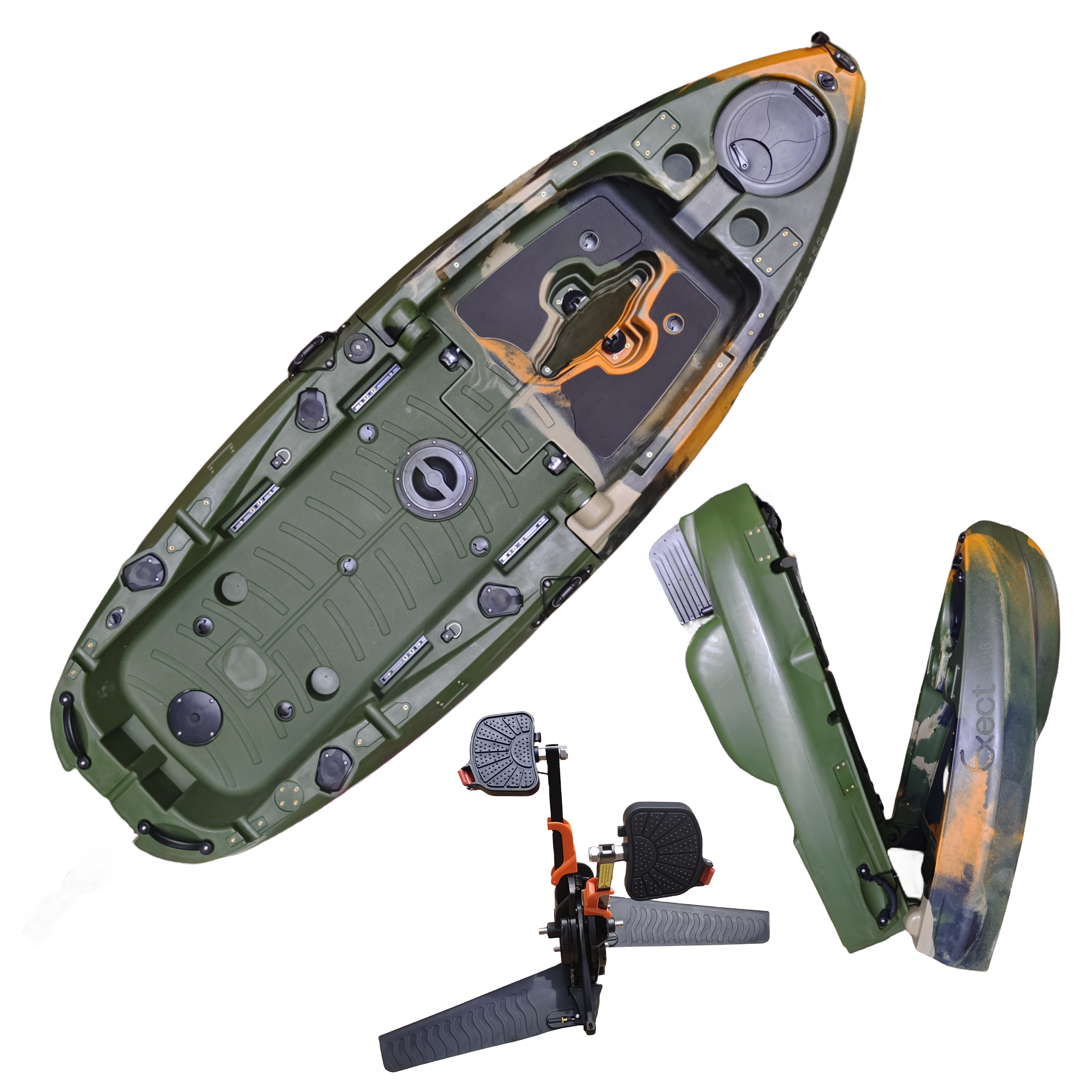 Plastic Kayak Pedal Kayak Fish - مراجعة Fishing Boat Seat وسعره