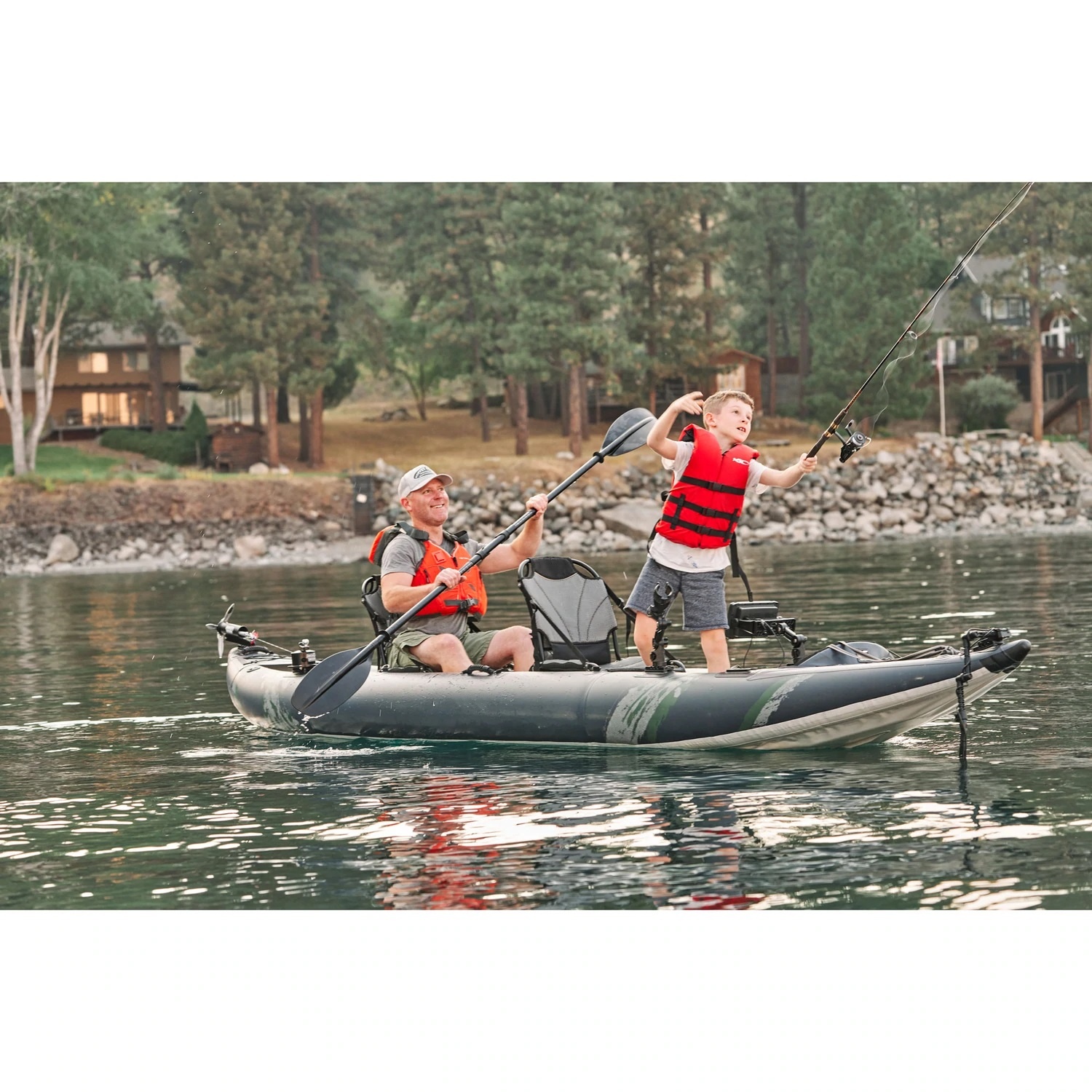 Airo Inflatable Fishing Kayak  - مراجعة Fishing Boat Seat وسعره