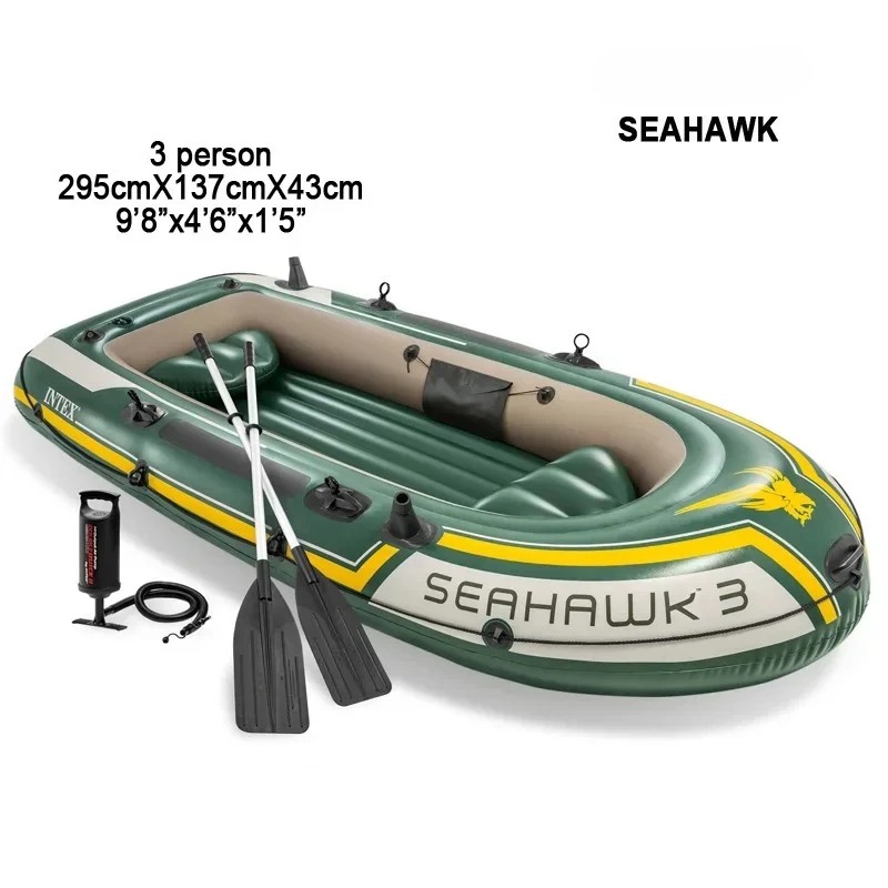 295*137*43cm 3 Person Inflatab - مراجعة Fishing Boat Paddle وسعره