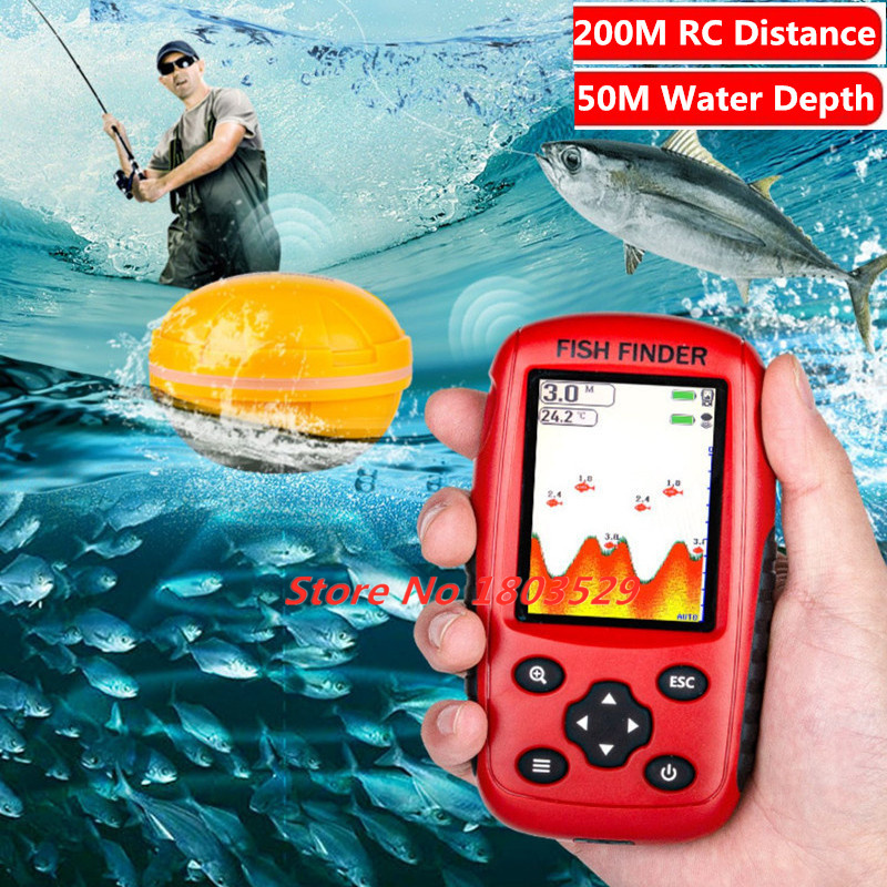Update 200M Portable Sonar Fis - مراجعة Fishing Boat Depth Finder وسعره