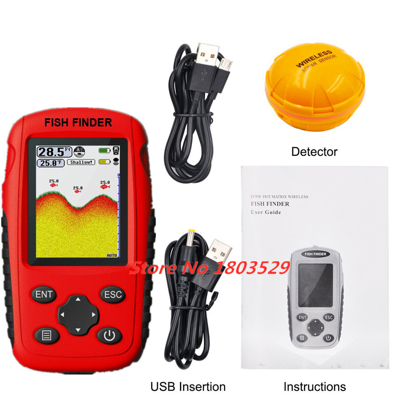 Update 200M Portable Sonar Fis - مراجعة Fishing Boat Depth Finder وسعره
