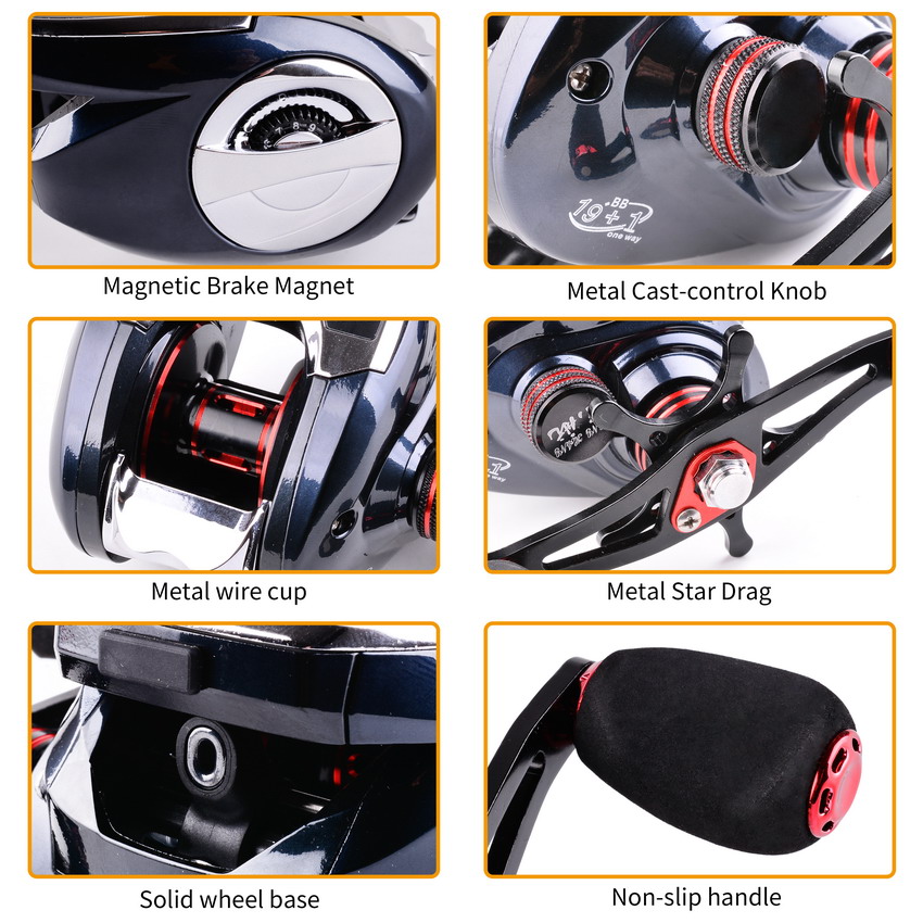 8.0:1 19+1BB Fishing Reel Left - مراجعة Fishing Boat Steering Wheel وسعره