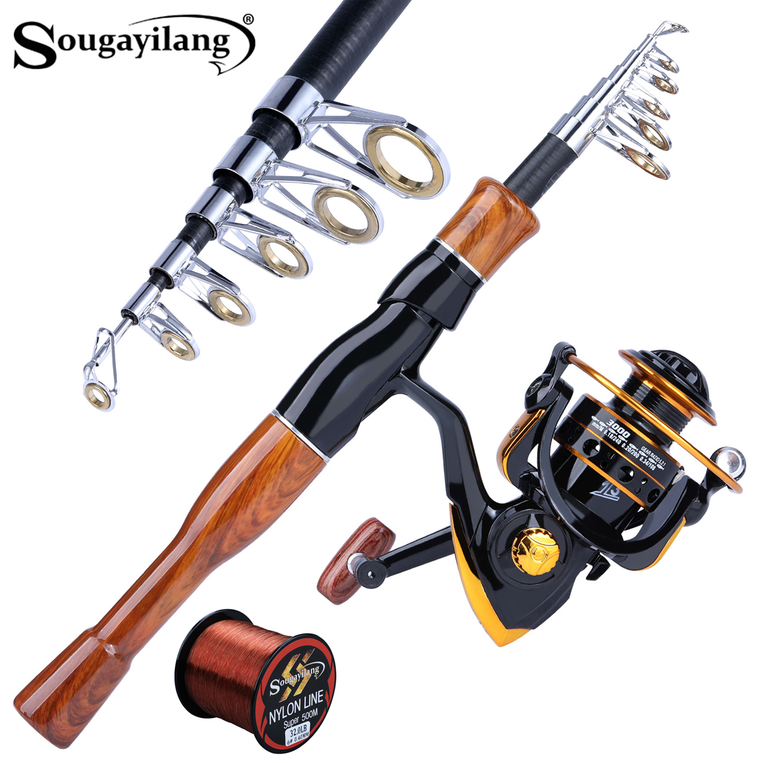 Sougayilang Fishing Rod Reel C - مراجعة Fishing Boat Fiberglass وسعره