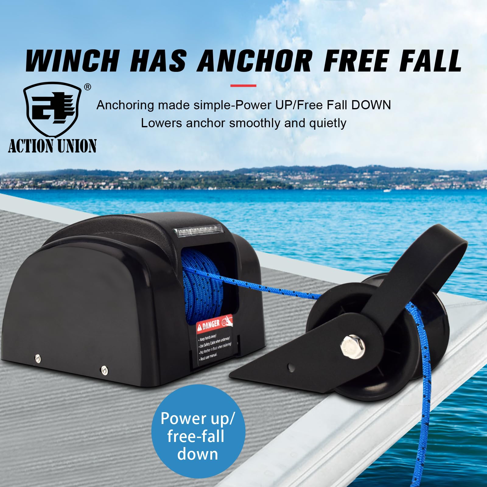 Electric anchor winch 12V, sui - مراجعة Fishing Boat Steering Wheel وسعره