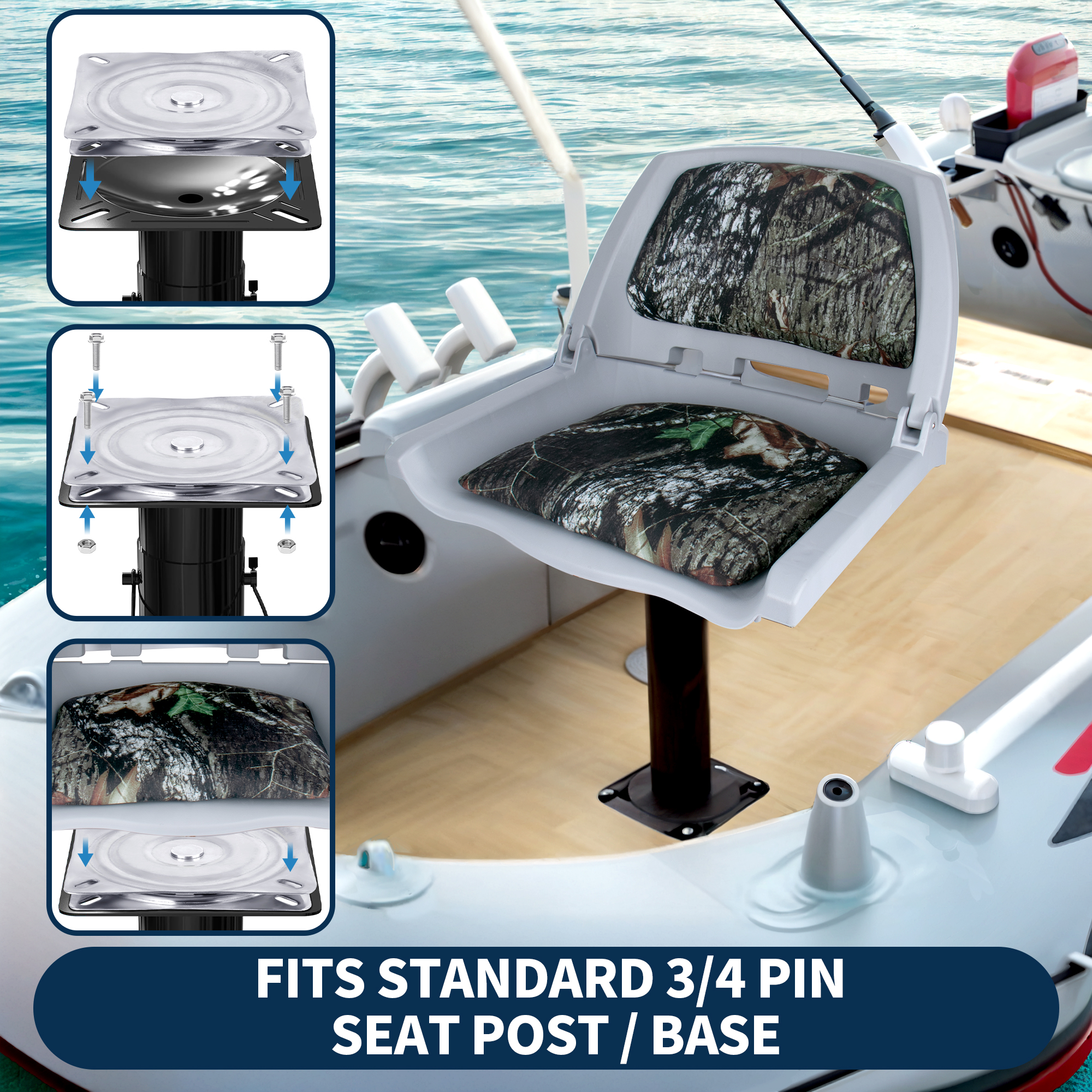 Boat Seat Swivel, 316 Stainles - مراجعة Fishing Boat Seat وسعره