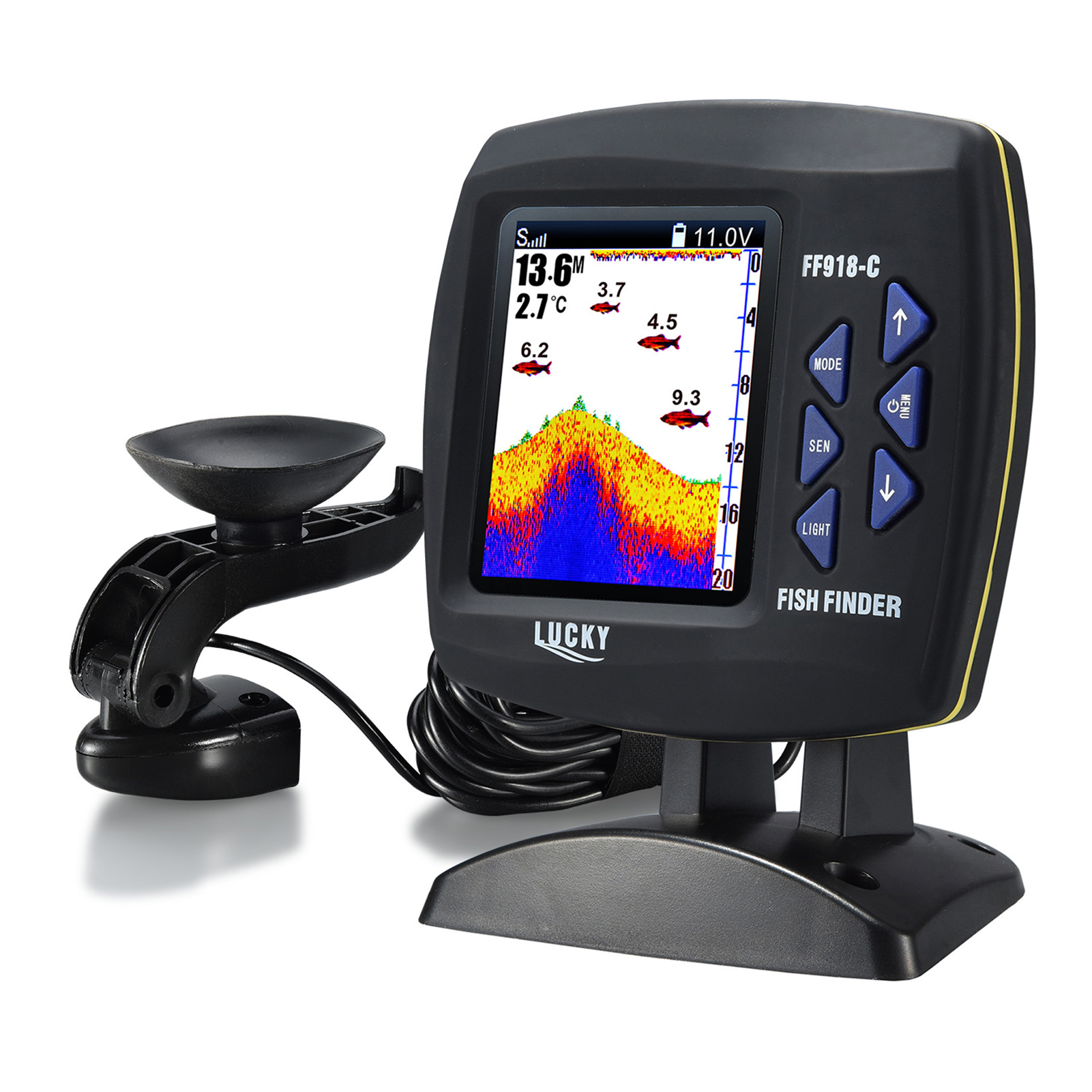 Portable Fish Finder Wireless  - مراجعة Fishing Boat Depth Finder وسعره
