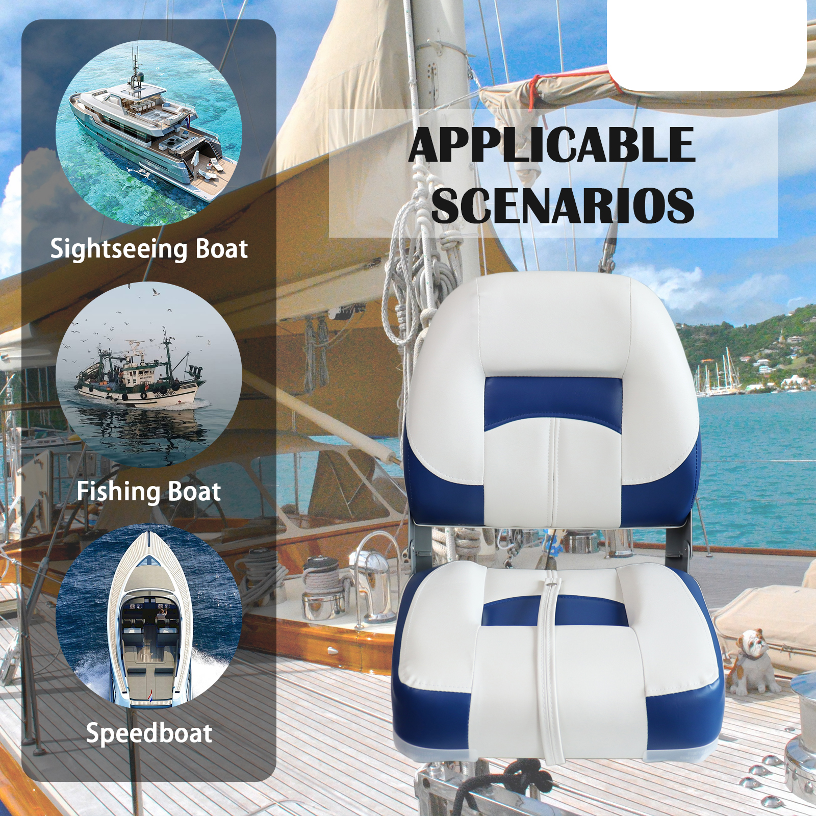 Folding Bass Boat Seats Classi - مراجعة Fishing Boat Seat وسعره