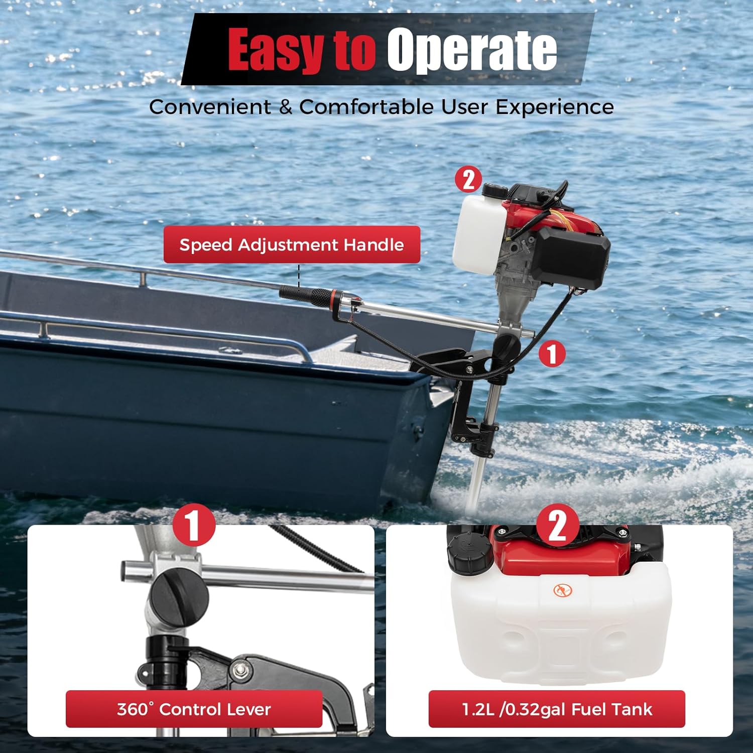 4HP Outboard Motor, 4 Stroke 5 - مراجعة Fishing Boat Outboard Motor وسعره