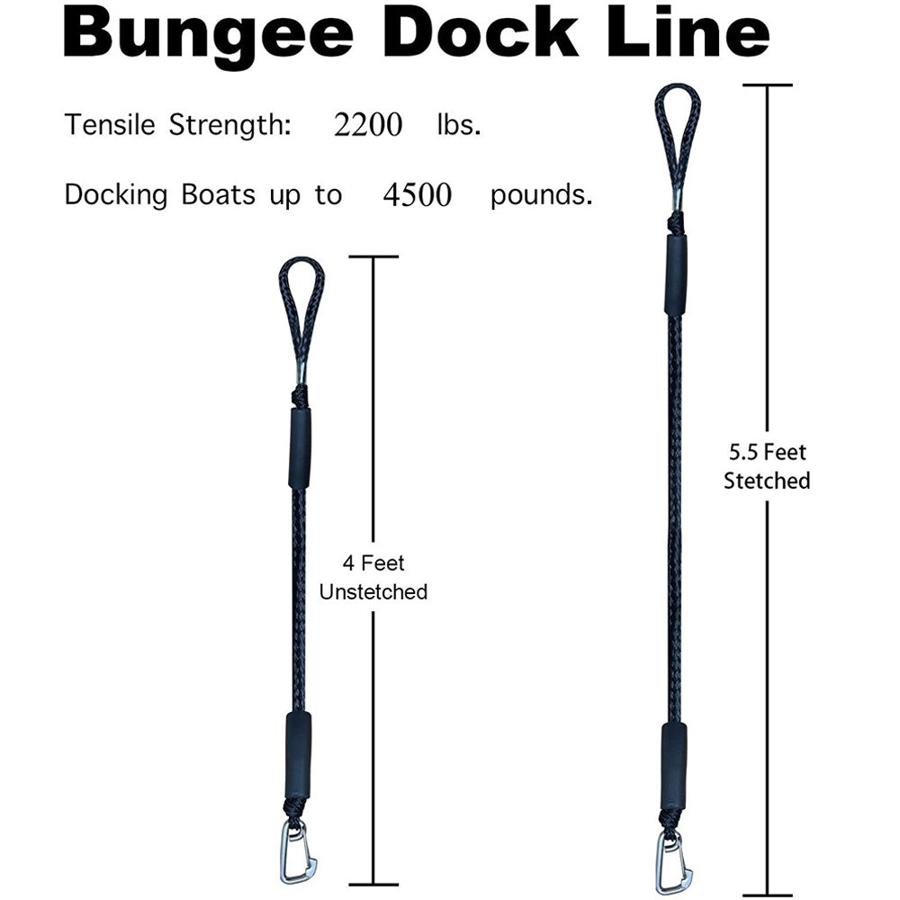 Boat Bungee Dock Line M8 Hook  - مراجعة Fishing Boat Anchor وسعره