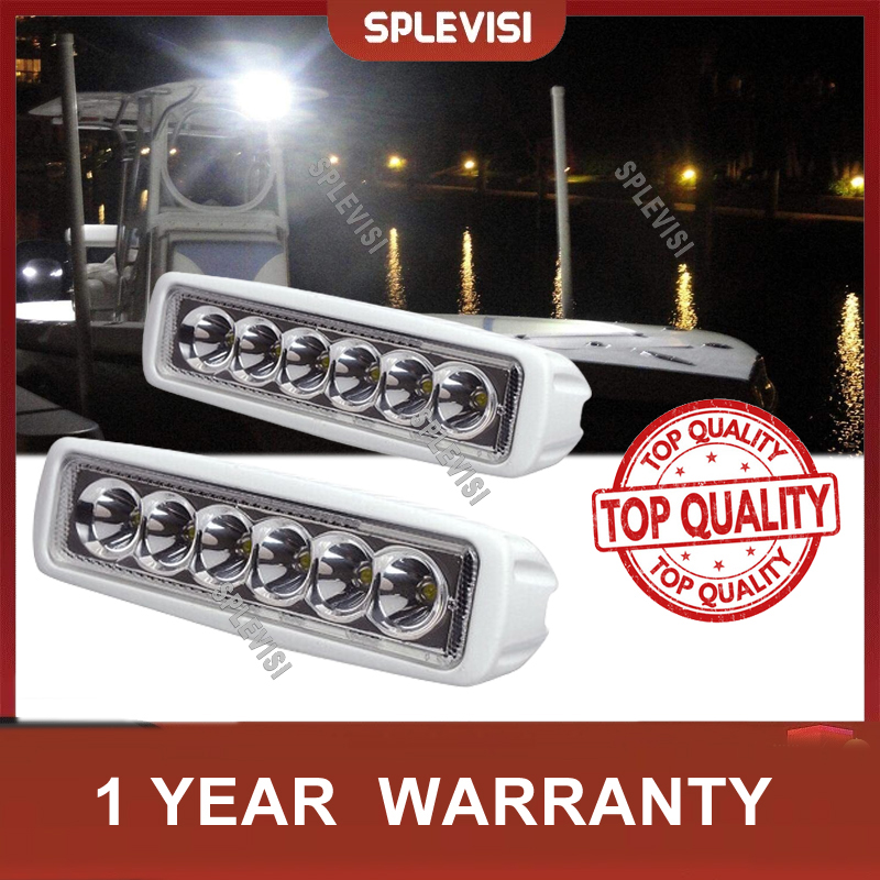2pcs 12V 6 LED Deck Marine Spr - مراجعة Fishing Boat Trailer وسعره