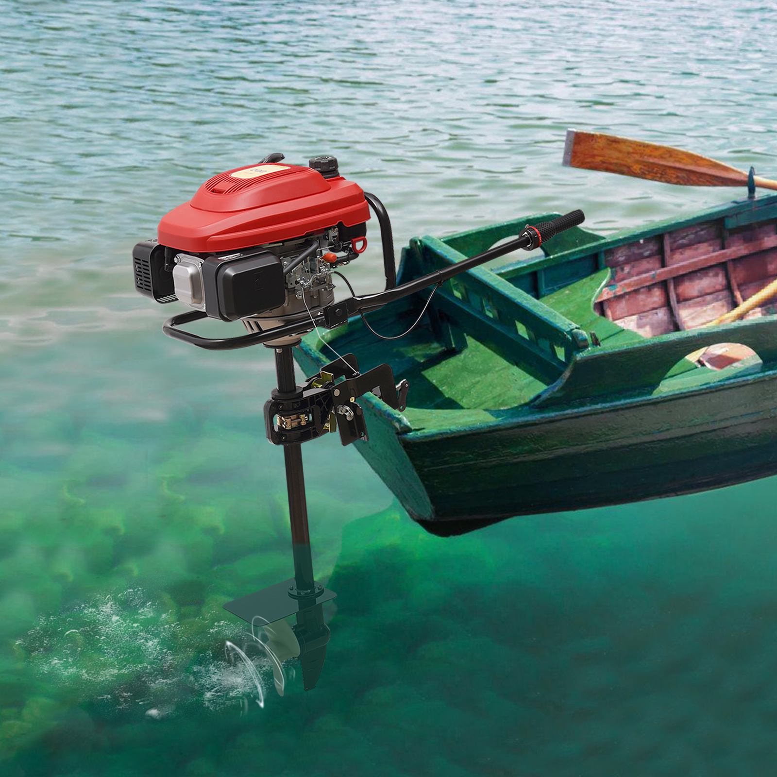 4-Stroke 6HP/7.5HP Gas Powered - مراجعة Fishing Boat Outboard Motor وسعره