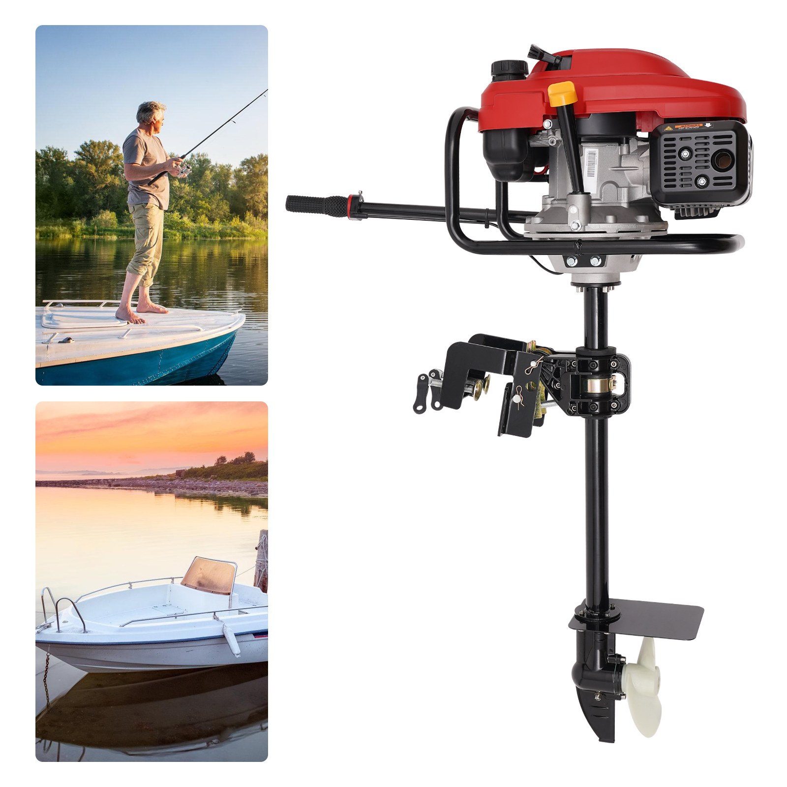 4-Stroke 6HP/7.5HP Gas Powered - مراجعة Fishing Boat Outboard Motor وسعره