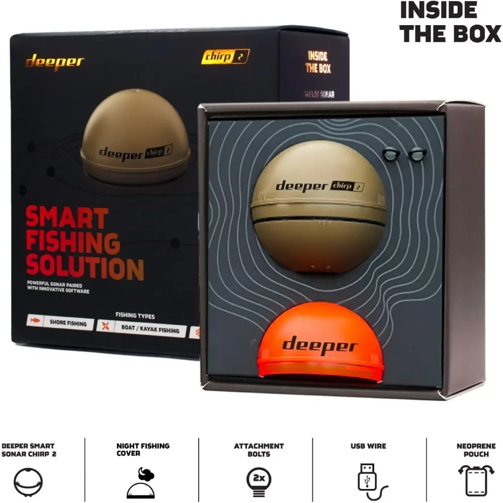 A  Chirp 2 Sonar Fish Finder - - مراجعة Fishing Boat Depth Finder وسعره