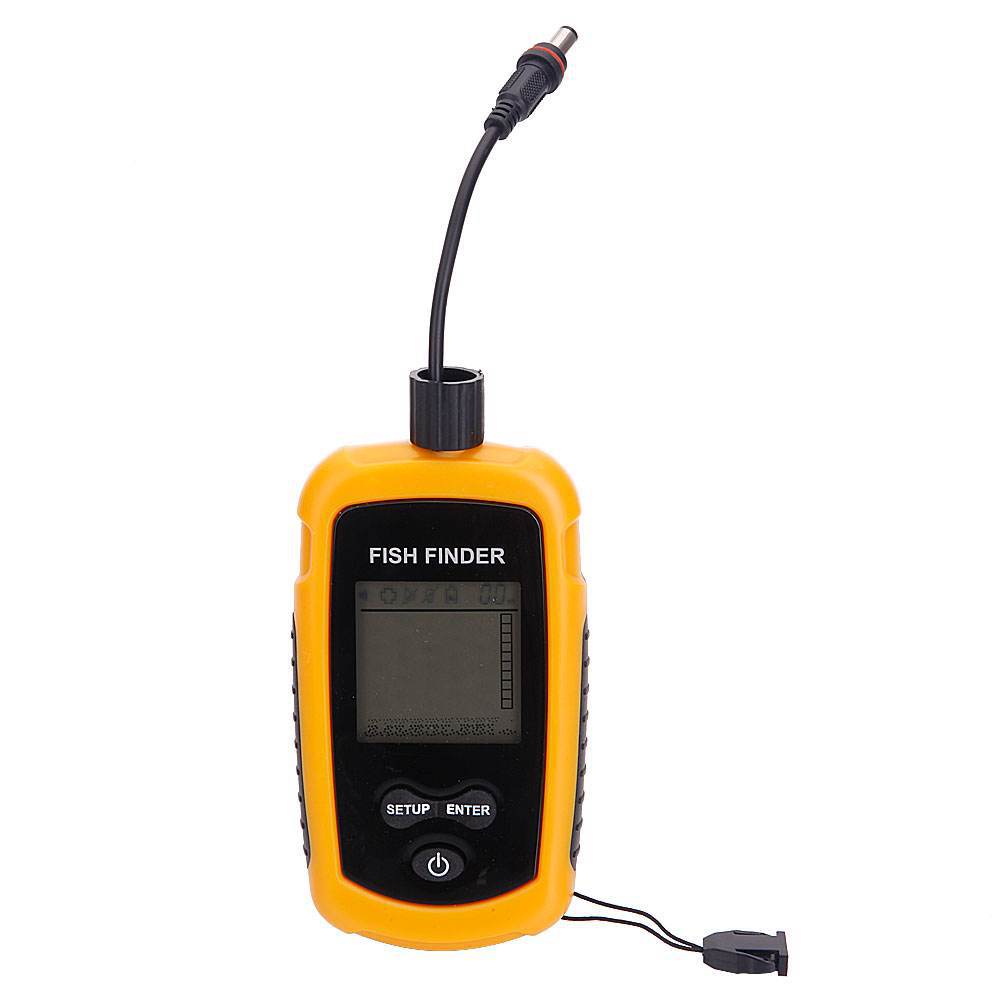 Alarm 100M Portable Sonar Fish - مراجعة Fishing Boat Depth Finder وسعره