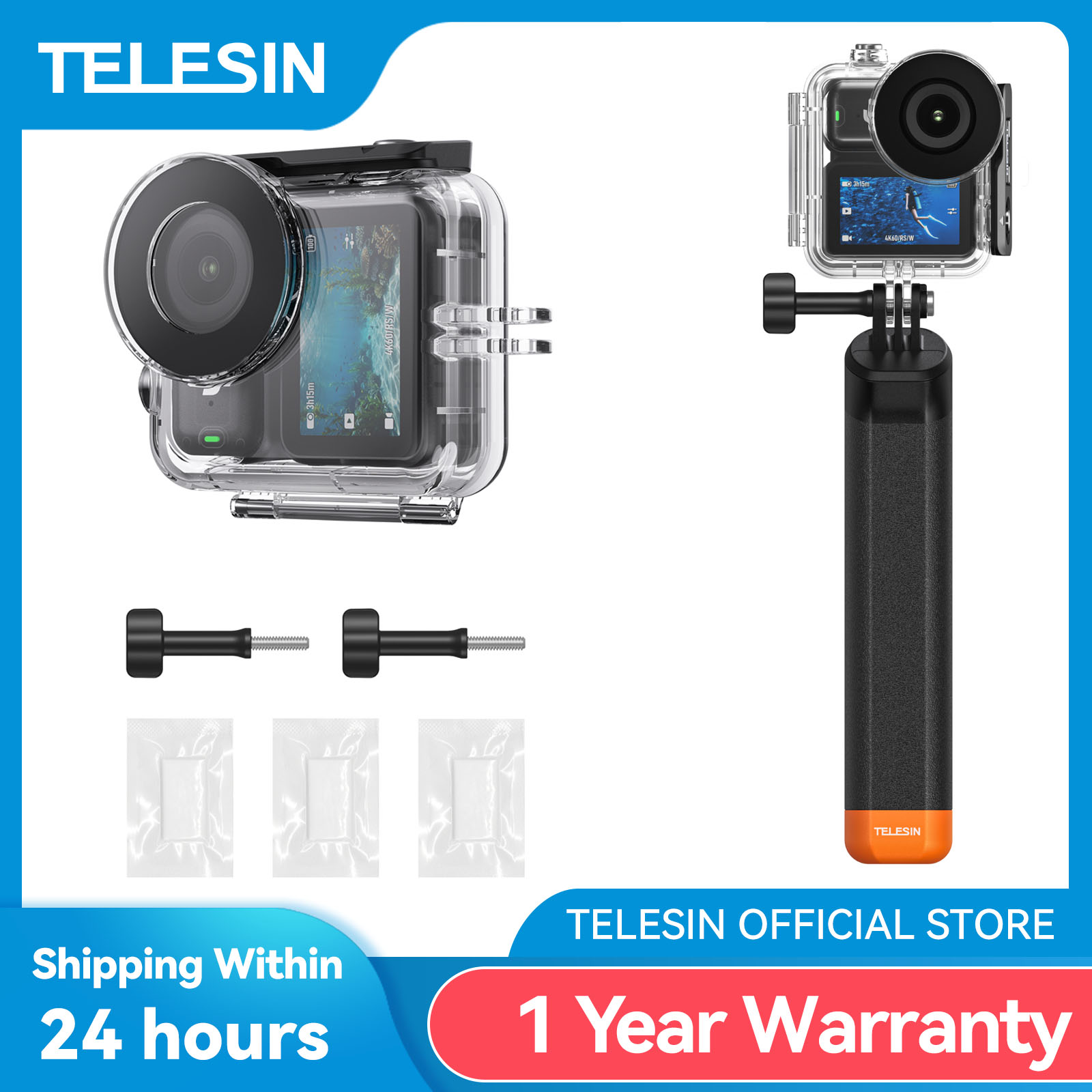 TELESIN 60M Diving Waterproof  - مراجعة Fishing Boat Cover وسعره