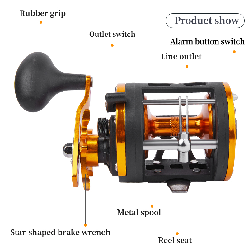 BILLINGS Trolling Drum Reel 33 - مراجعة Fishing Boat Steering Wheel وسعره