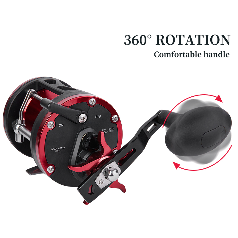 BILLINGS Trolling Drum Reel 33 - مراجعة Fishing Boat Steering Wheel وسعره