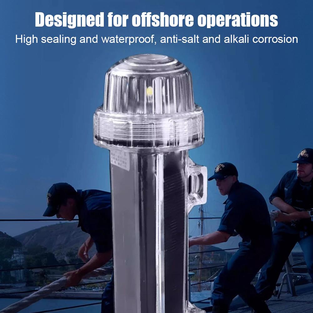 New Solar Ocean Signal Light N - مراجعة Fishing Boat Navigation Light وسعره