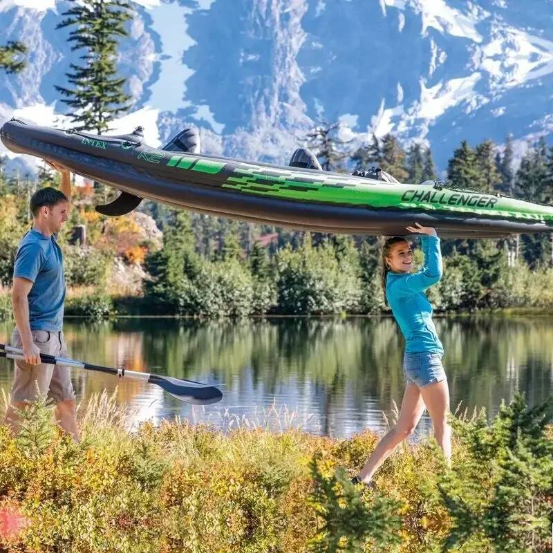 1/2 Person Kayaker Inflatable  - مراجعة Fishing Boat Seat وسعره