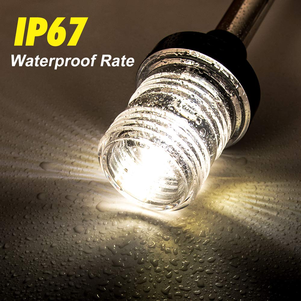 360 Degree White LED Fold Down - مراجعة Fishing Boat Navigation Light وسعره