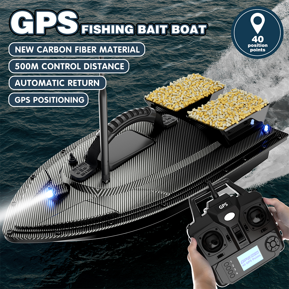 V070 12000mAh/5200mAh RC Bait  - مراجعة Fishing Boat Gps وسعره