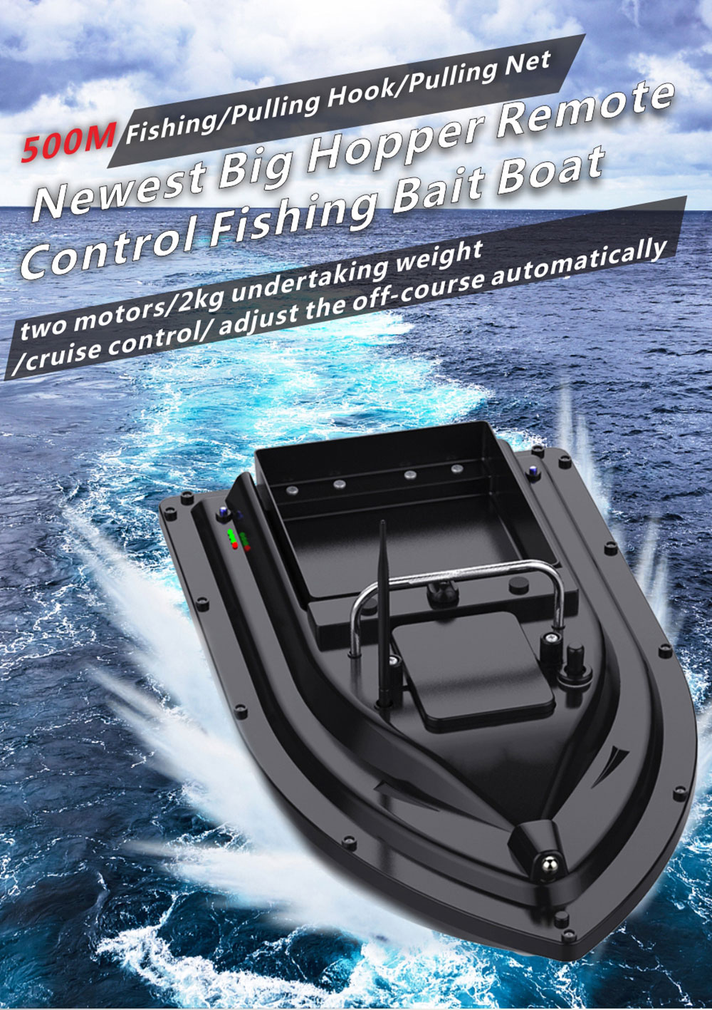 Bait Boat With GPS Positioning - مراجعة Fishing Boat Gps وسعره