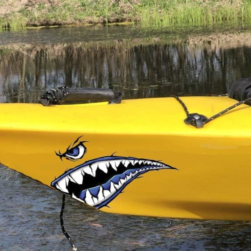 2PCS Shark Teeth Mouth Boat St - مراجعة Fishing Boat Oar وسعره