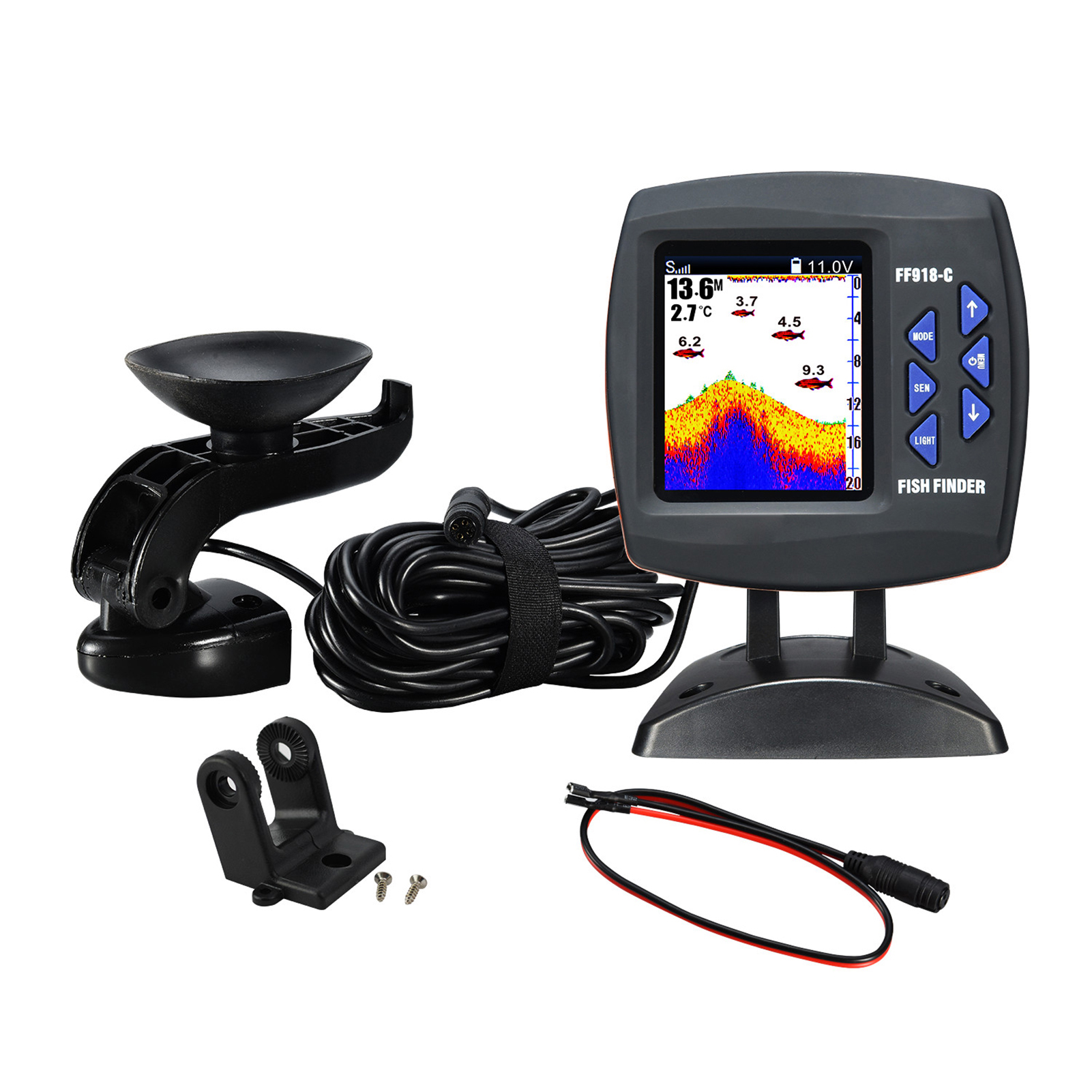 Portable Fish Finder Wireless  - مراجعة Fishing Boat Depth Finder وسعره