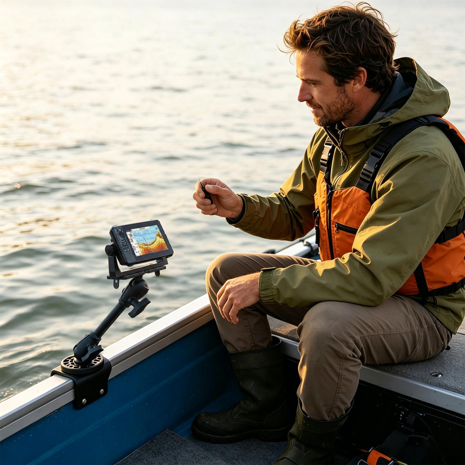 Fish Finder Transducer Mount 3 - مراجعة Fishing Boat Depth Finder وسعره