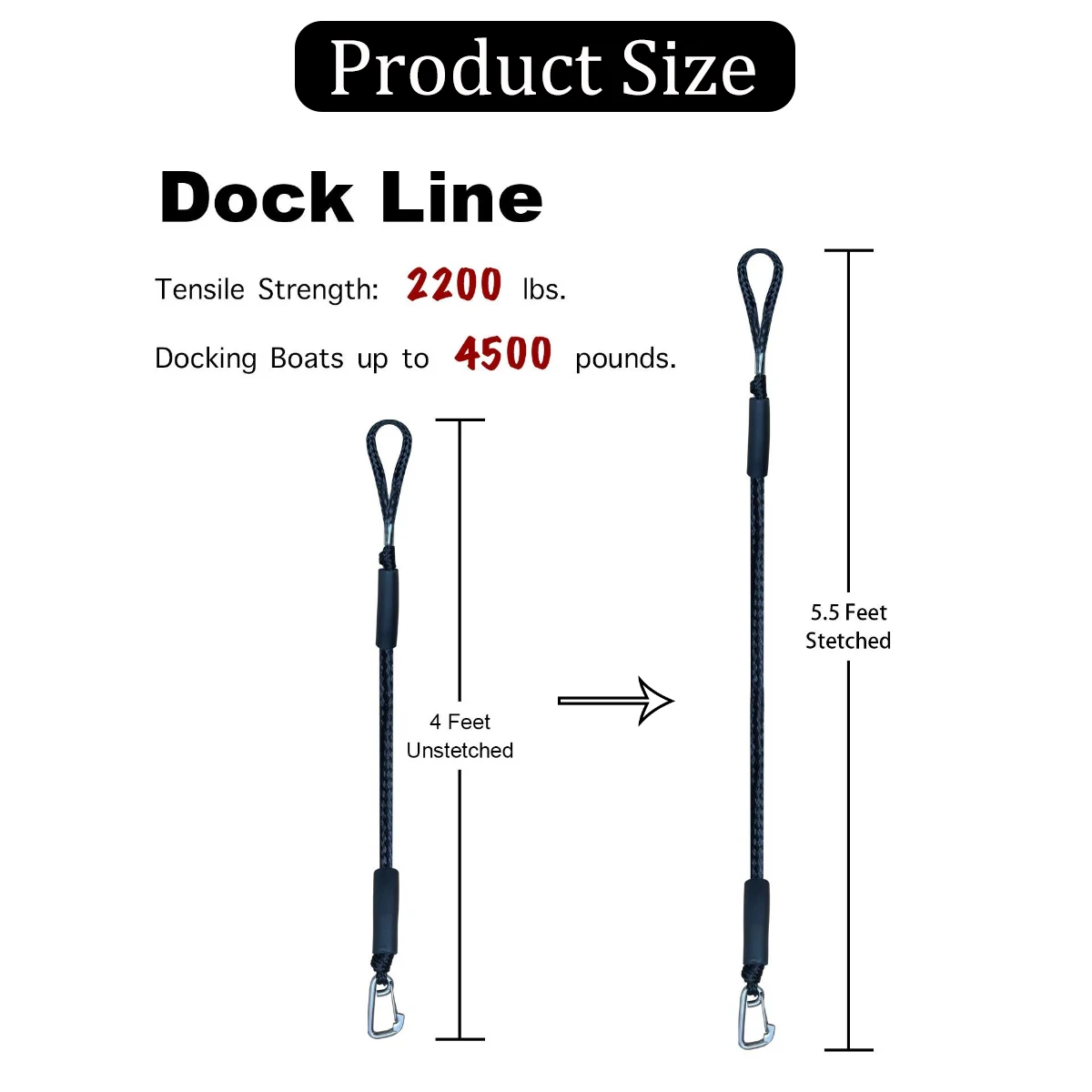 2/1PCS Elastic Bungee Mooring  - مراجعة Fishing Boat Anchor وسعره