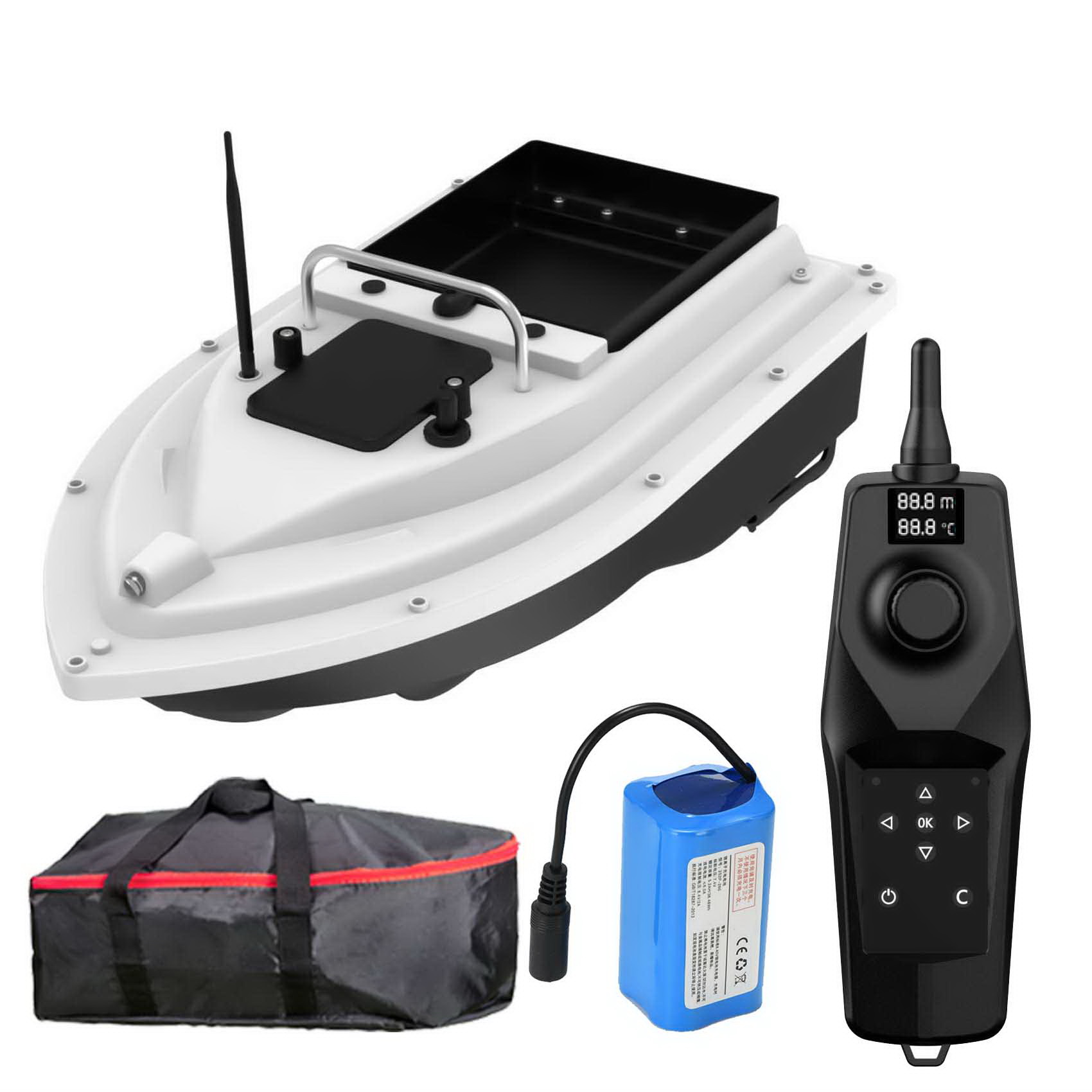 D36 RC Fishing Bait Boat with  - مراجعة Fishing Boat Trailer وسعره