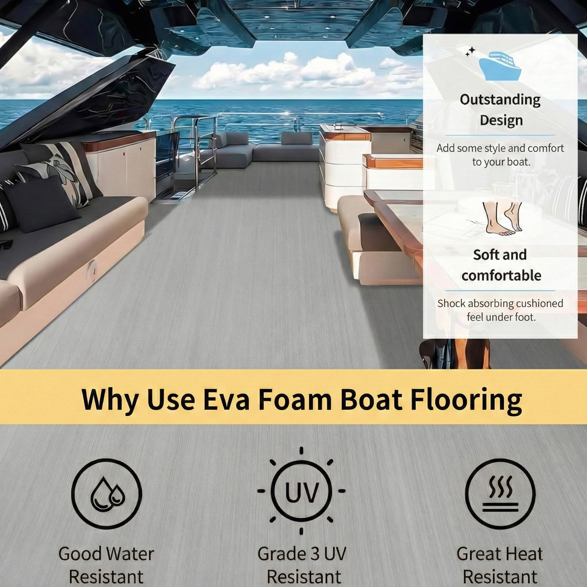 2400*1200*5mm Faux EVA Boat De - مراجعة Fishing Boat Oar وسعره